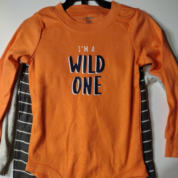 Carter's Baby boy 3-Piece set, size 24 months, Orange and grey - Picture 5 of 9